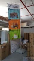 5m water base flag pole for safety branding