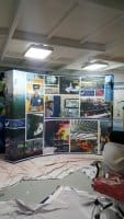 3 x 2.25m Fabric pop up display Curve shape