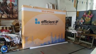 3 x 2.25m Fabric pop up displaywith LED lights