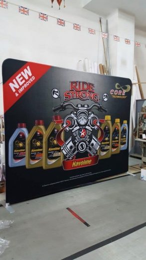 3 x 2.25m Tension Fabric display - Havoline