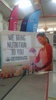 3 x 2.25m Tension Fabric display - Herbalife advertisement Double sided