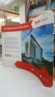 3 x 2.25m Tension fabric display - curve shape