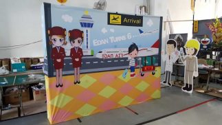 Portable Fabric backdrop for Birthday event