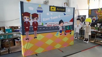 Portable Fabric backdrop for Birthday event