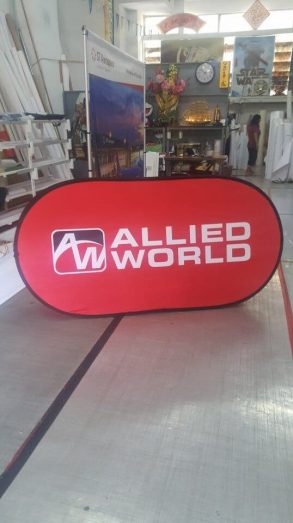Horizontal Pop Out A Frame Banner - Allied WOrld