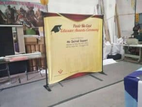 Portable backdrop for Edusave Awards Ceremony
