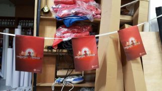 Rectangle shape buntings for Vodafone