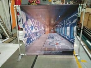 Backdrop Stand with PVC Banner