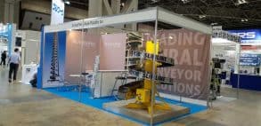 Fabric banner clip on exhibition panels