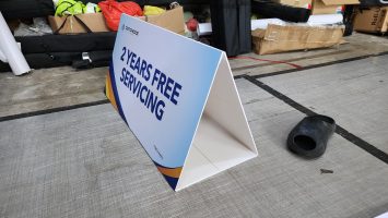 triangle corrugated plastic signs