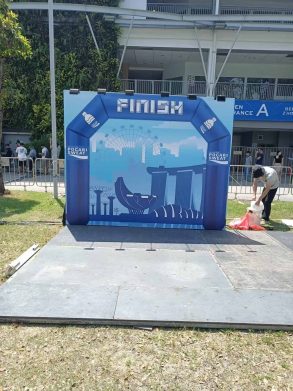 Backdrop printing for POCARI