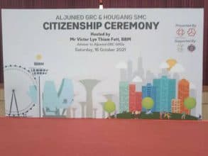 Citizenship Ceremony stage backdrop printing