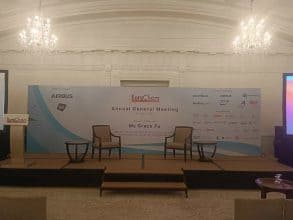 Eurocharm annual general meeting event backdrop printing