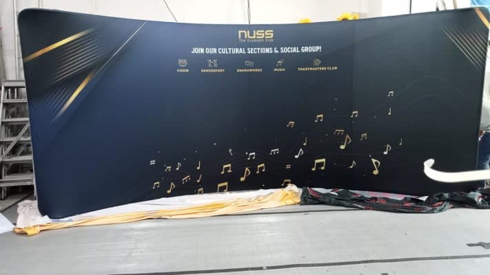 Tension Fabric backdrop printing for NUS Tension Fabric backdrop printing for NUS