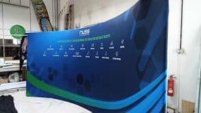 Tension Fabric backdrop printing - curve shape