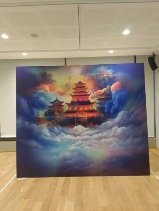 Foam Board backdrop - Temple in Sky