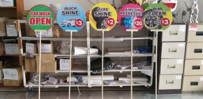 Hand held Foam Board holder for Car Wash Promotion