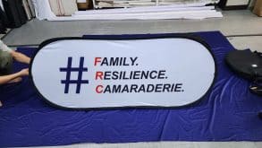 Medium size pop out banner