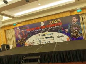 New Year Celebration event backdrop printing