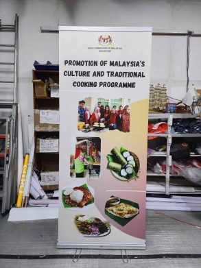 Pull up banner for promotion of Malaysia culture