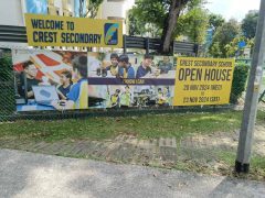 School PVC banner with eyelets