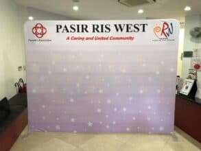Tension Fabric backdrop for PA