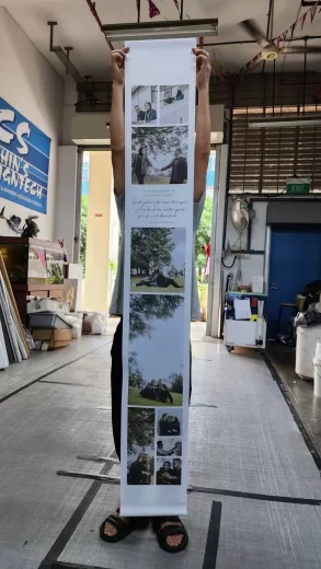 Wedding fabric banner