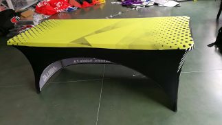 spandex table cover back view