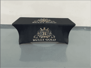spandex table cover for Bully Gold