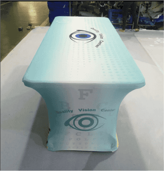 spandex table cover side view