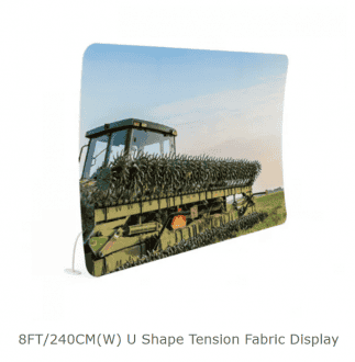 8ft Tension Fabric Backdrop in U Shape