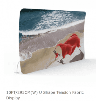Tension Fabric Backdrop in U Shape