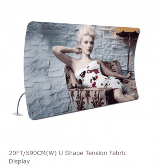 Tension Fabric Backdrop in U Shape