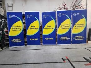 Pull Up Banner with non-curling sides- 0.85 x 2m