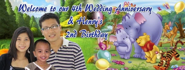 Winnie the Pooh Birthday Banner Singapore