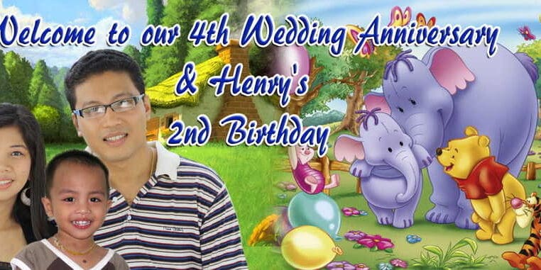 Winnie the Pooh Birthday Banner Singapore