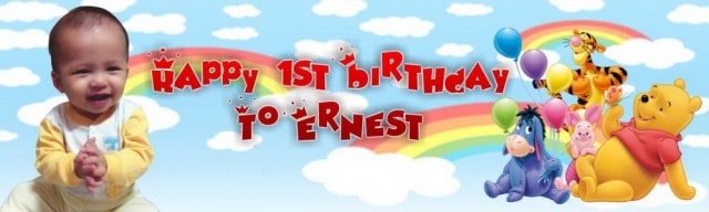 Winnie the Pooh Birthday Banner Singapore