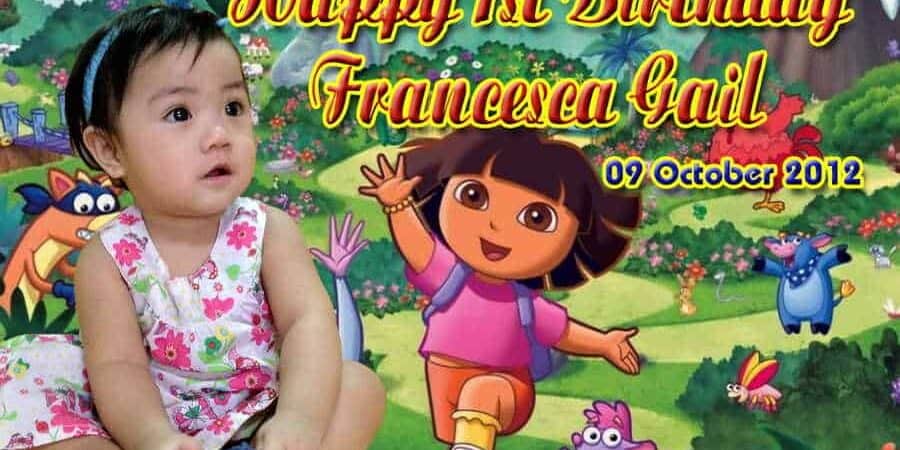 Dora Birthday Banner printing