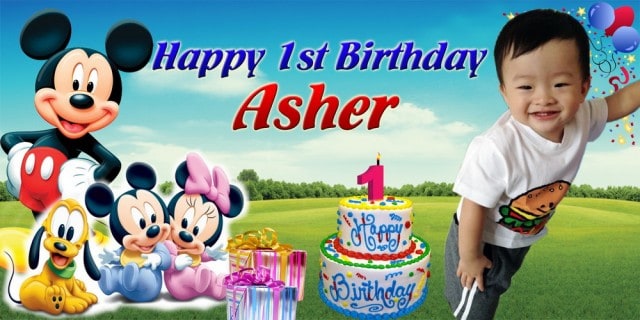 Mickey Mouse Birthday Banner Singapore