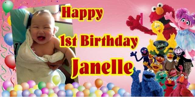 Sesame Street Birthday Banner Singapore