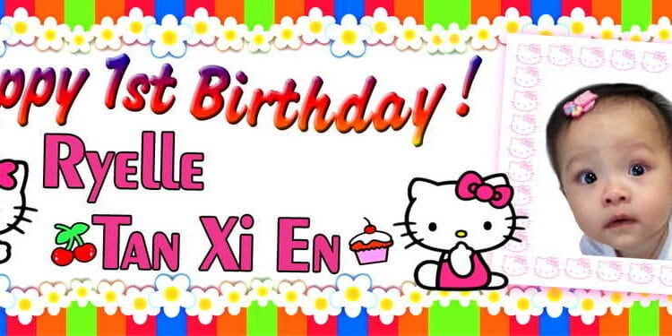 Hello Kitty Birthday Banner Singapore