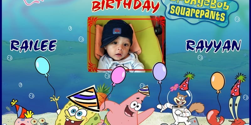 Spongebob Birthday Banner Singapore