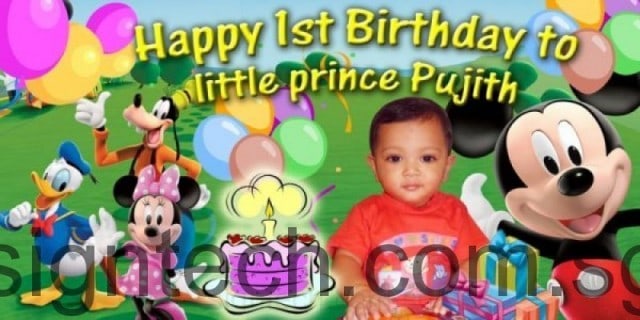 Mickey Mouse Birthday Banner Singapore