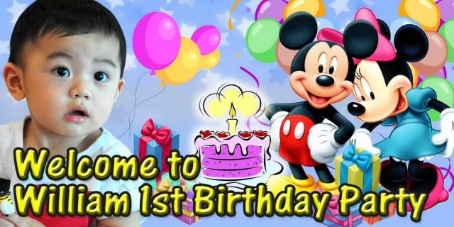 Mickey Mouse Birthday Banner Singapore
