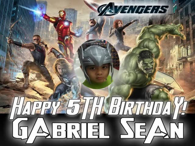 Avengers birthday banner printing