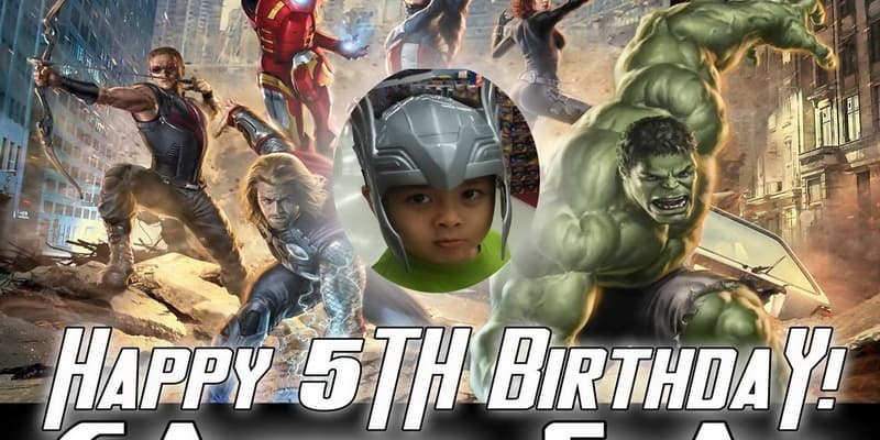 Avengers birthday banner printing