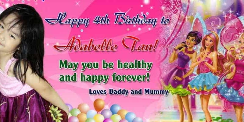 Barbie banner printing singapore