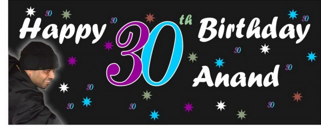 5 X 2- 30TH Birthday banner printing singapore