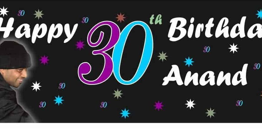 5 X 2- 30TH Birthday banner printing singapore