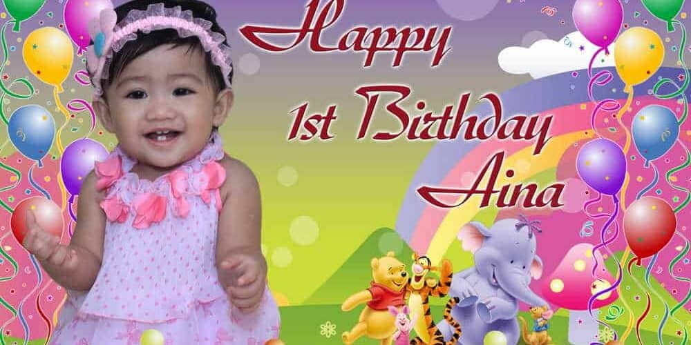 Winnie the Pooh Birthday Banner Singapore